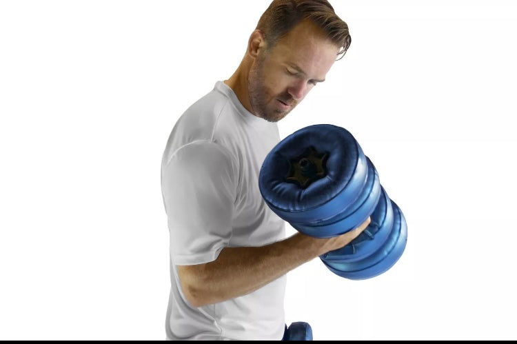 FFF Dumbbells Water Therapy Inflatable Travel Adjustable Weight 16 lbs AB2
