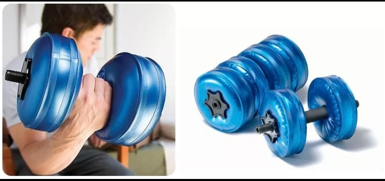 FFF Dumbbells Water Therapy Inflatable Travel Adjustable Weight 16 lbs AB2
